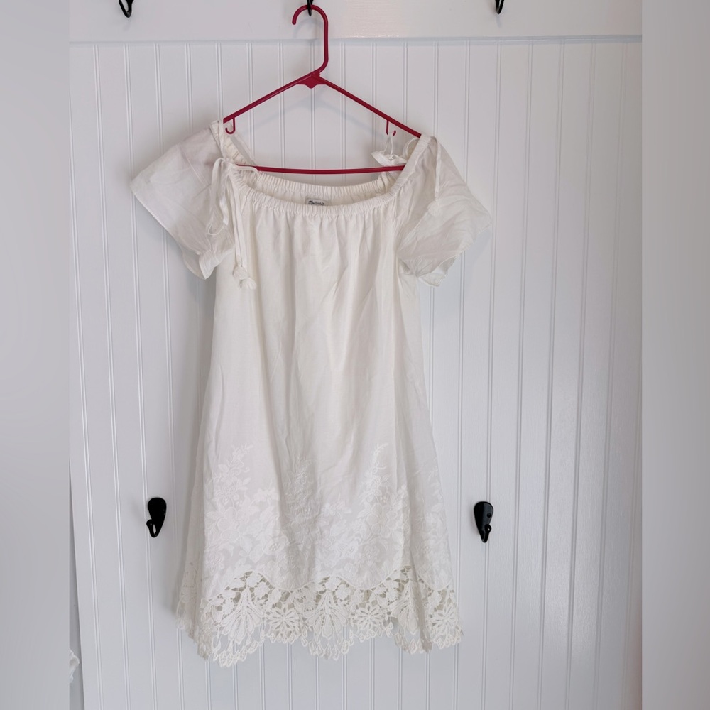 Women's Madewell mini dress, size small. White.